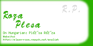 roza plesa business card